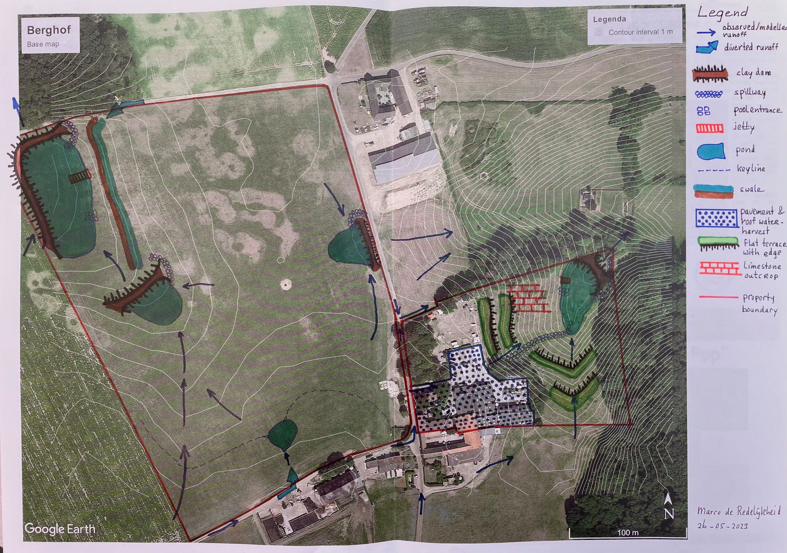 Design of water elements in foodforest Natuurlijk Berghof
