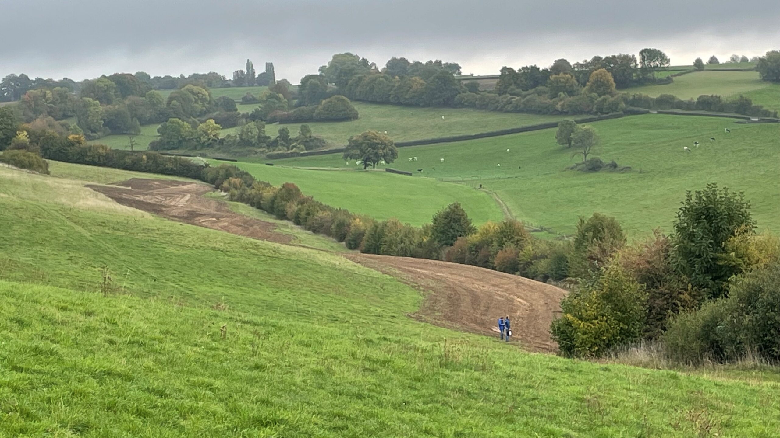 A swale design at Roodborn (Eys) to prevent runoff to mitigate floods and drought